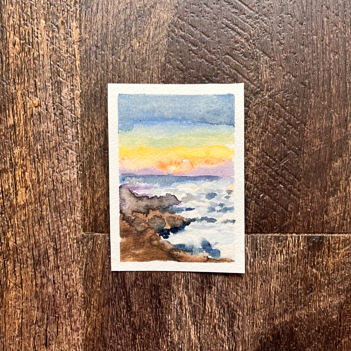 ACEO Oceanside Watercolor
