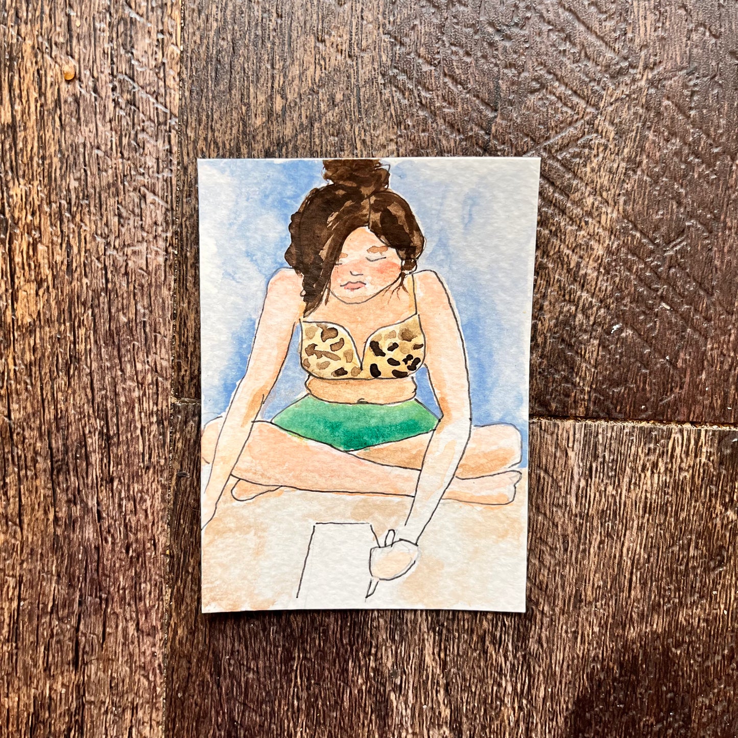 ACEO Poolside Watercolor