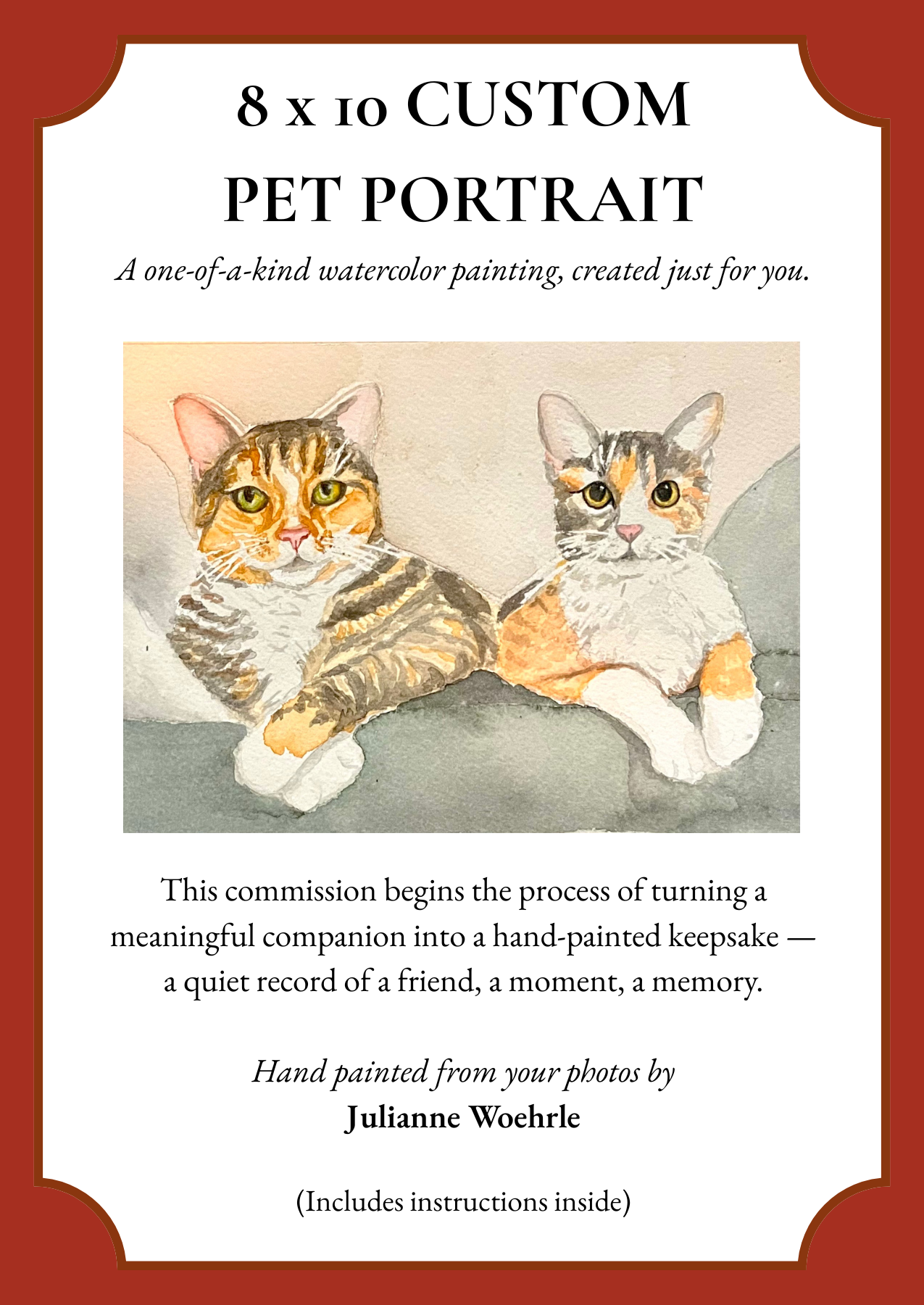 Gifted Pet Portrait Commission