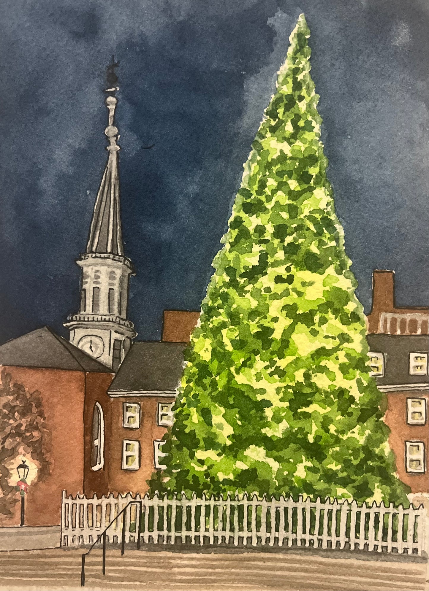 City Hall Christmas Tree Card