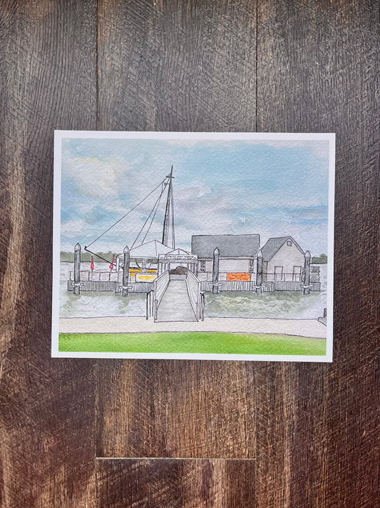 Pier Bar and Tall Ship Providence Print