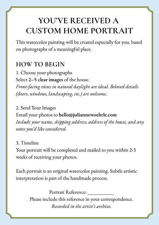 Gifted Home Portrait Commission