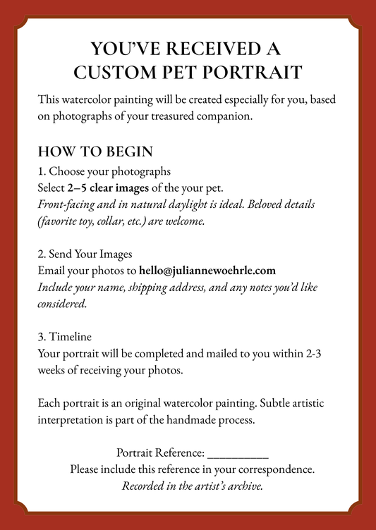 Gifted Pet Portrait Commission