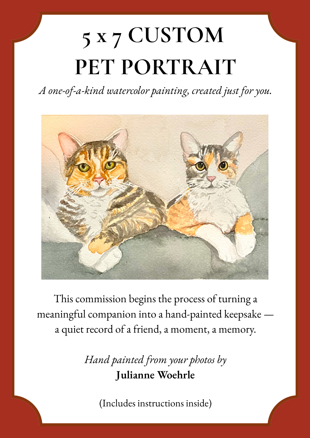 Gifted Pet Portrait Commission
