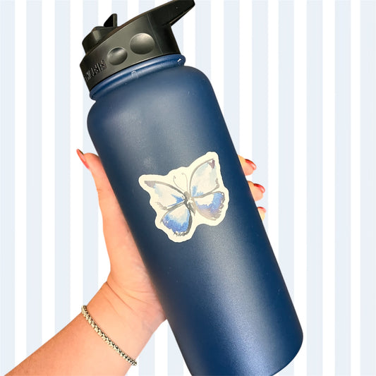 Blue Butterfly Sticker